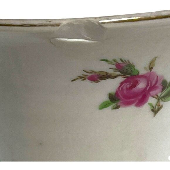 Antique Meissen Vase Strewn Flower Floral Gold Trim Trumpet Vase 9.25” READ - Picture 10 of 10
